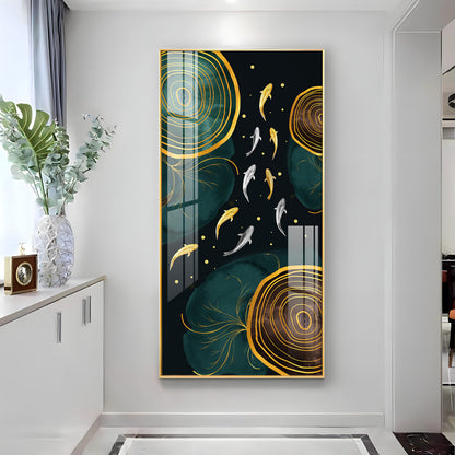 Fishes In Ocean Premium Acrylic Vertical Wall Art