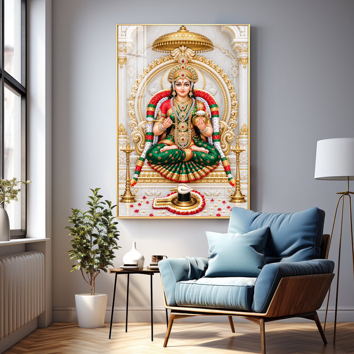 Annapurna With Shivling Premium Acrylic Vertical Wall Art