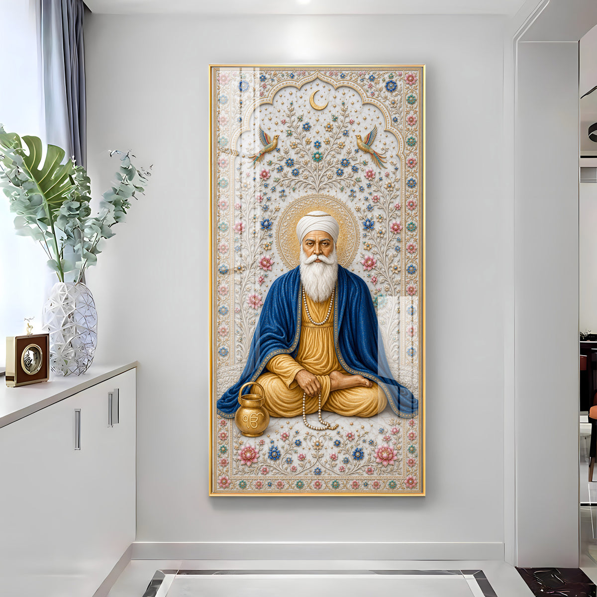 Holy Guru Nanak Dev Ji Premium Acrylic Vertical Wall Art