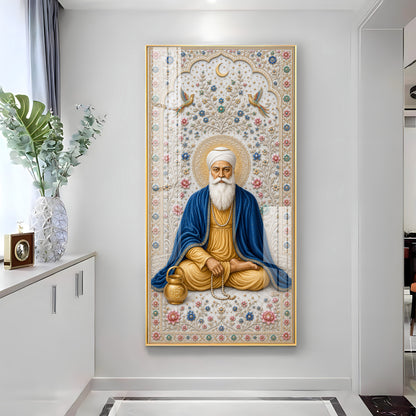 Holy Guru Nanak Dev Ji Premium Acrylic Vertical Wall Art