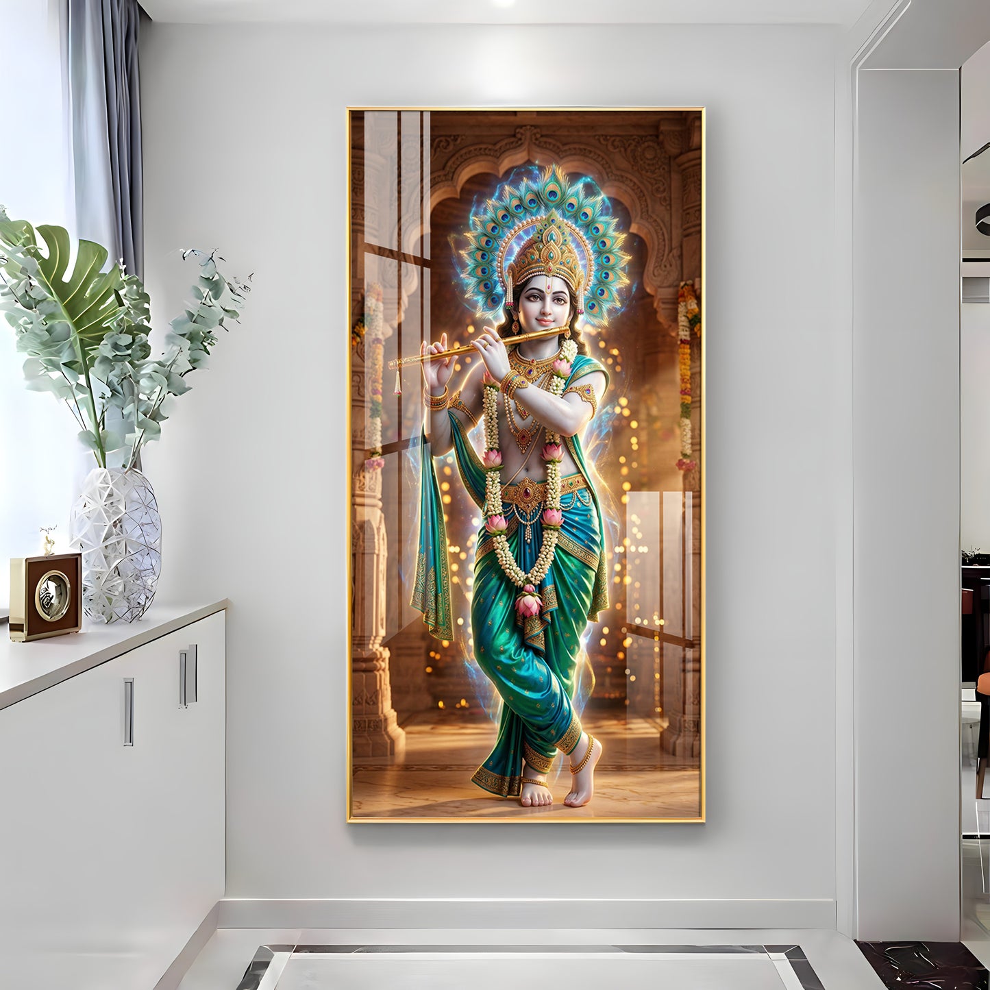 Krishna's Essence High-Definition Premium Acrylic Vertical Wall Art