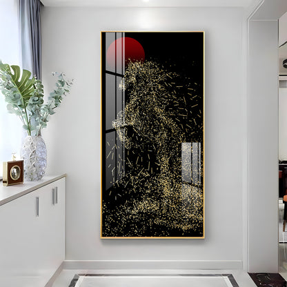 Dazzling Silver Horse Premium Acrylic Vertical Wall Art