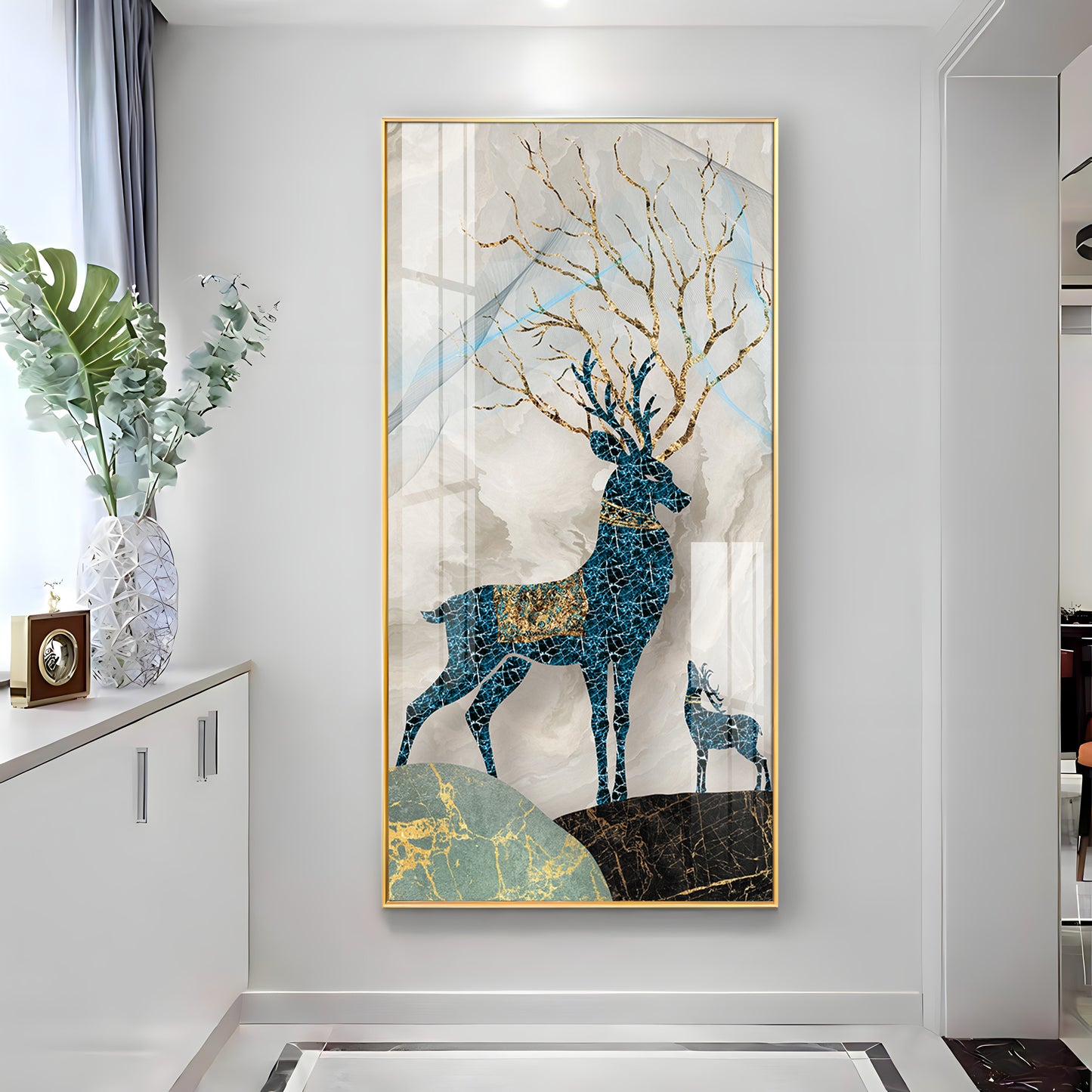 Pair Of Two Deer Premium Acrylic Vertical Wall Art
