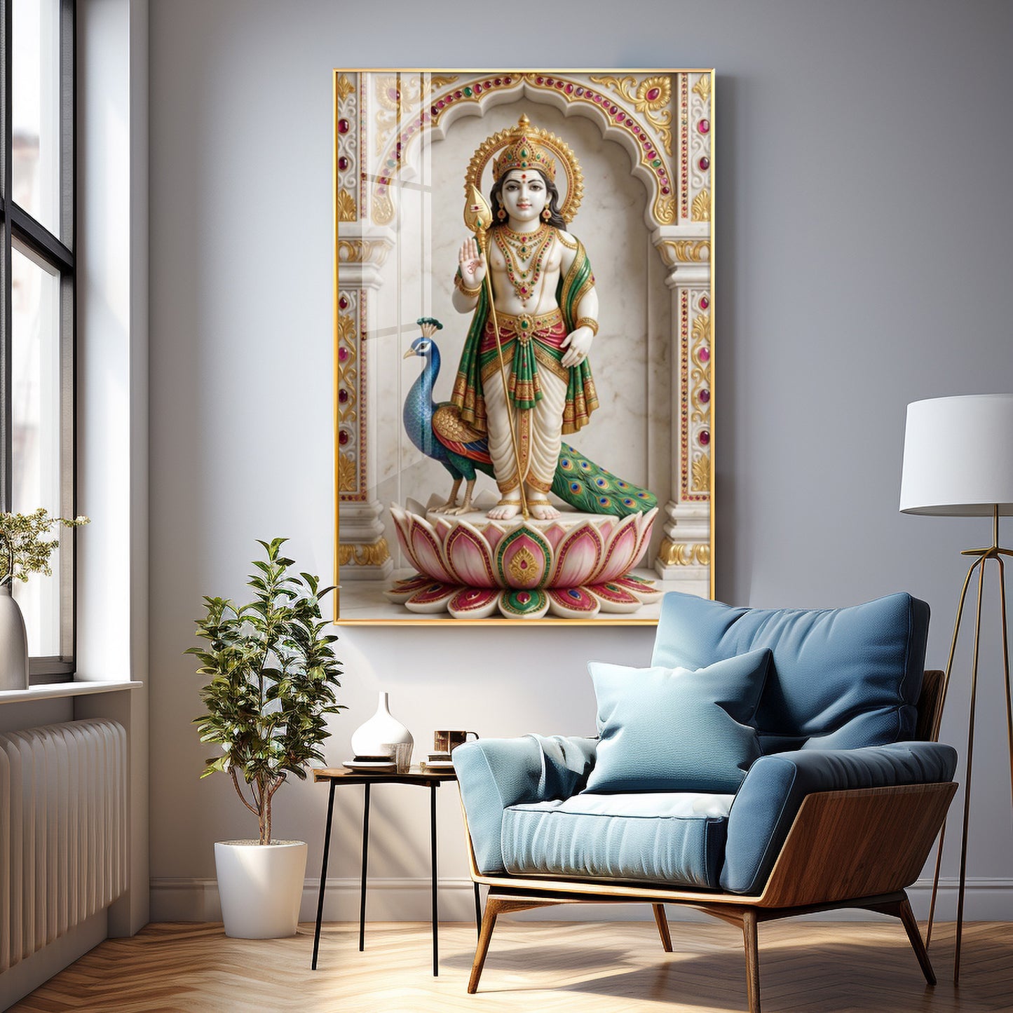 Divine Lord Murungan Premium Acrylic Vertical Wall Art