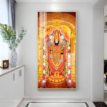 Shree Tirumala Deva Premium Acrylic Vertical Wall Art