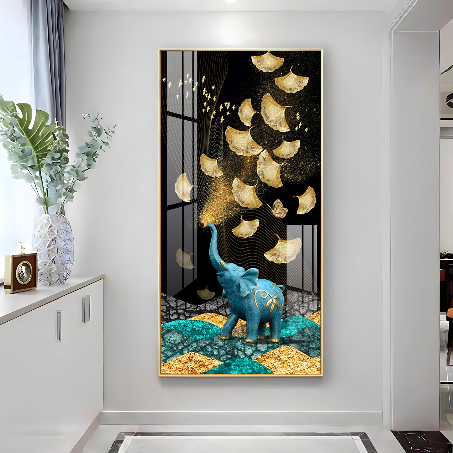 Enchanted Elephant Dreams Premium Acrylic Vertical Wall Art