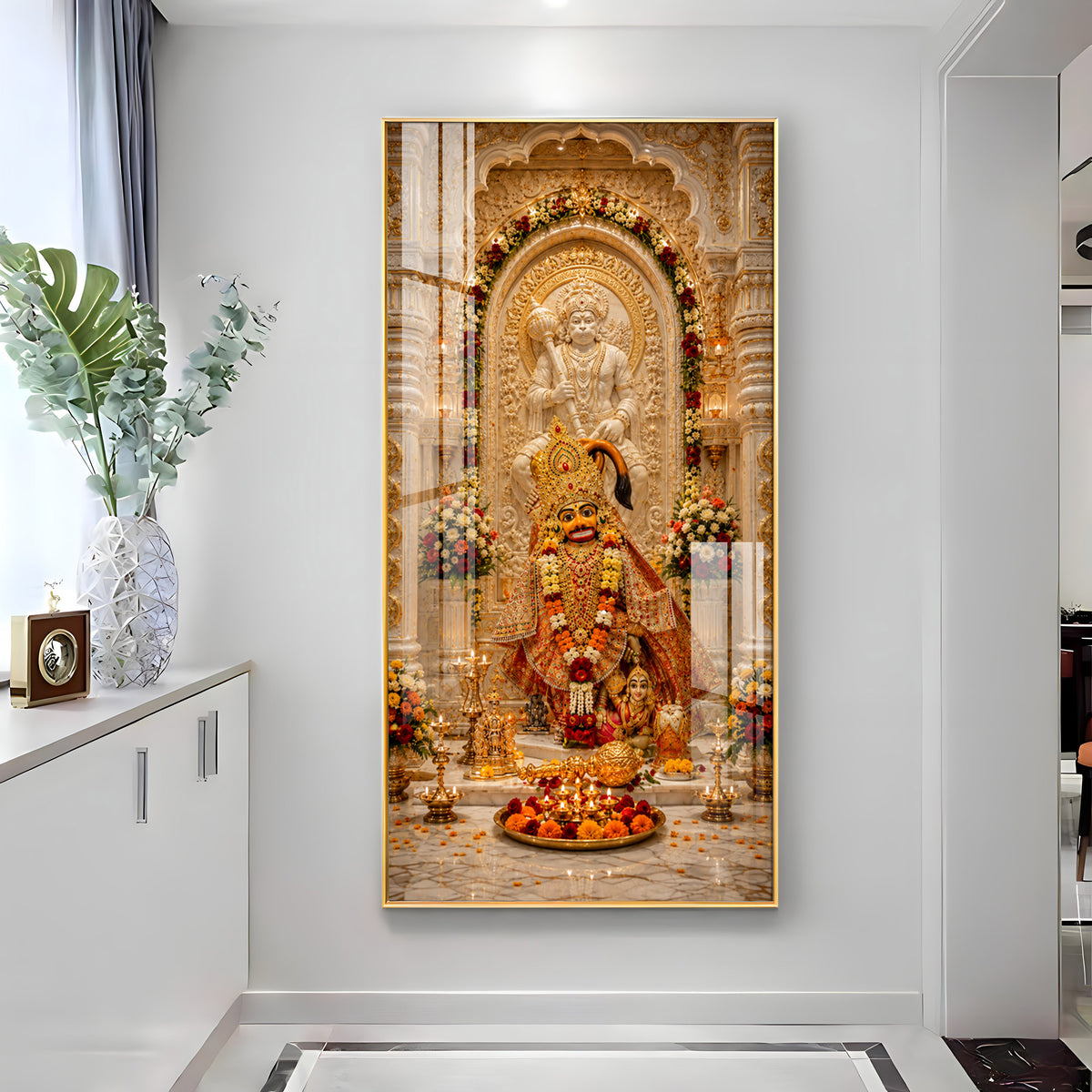 Divine Salangpur Hanumanji In Temple Premium Acrylic Vertical Wall Art