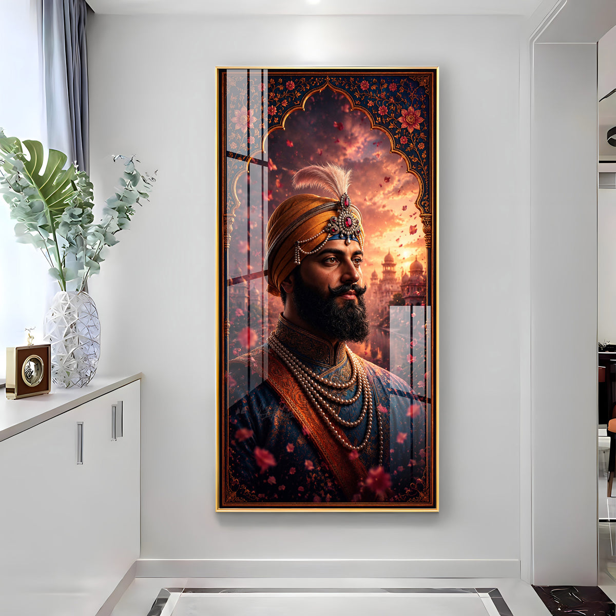 Divine Tenth Sikh Guru Gobind Singh Ji Premium Acrylic Vertical Wall Art