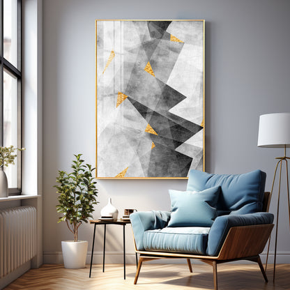 Triangular Opulence Premium Acrylic Vertical Wall Art