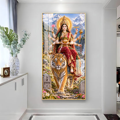 Maa Kushmanda Premium Acrylic Vertical Wall Art