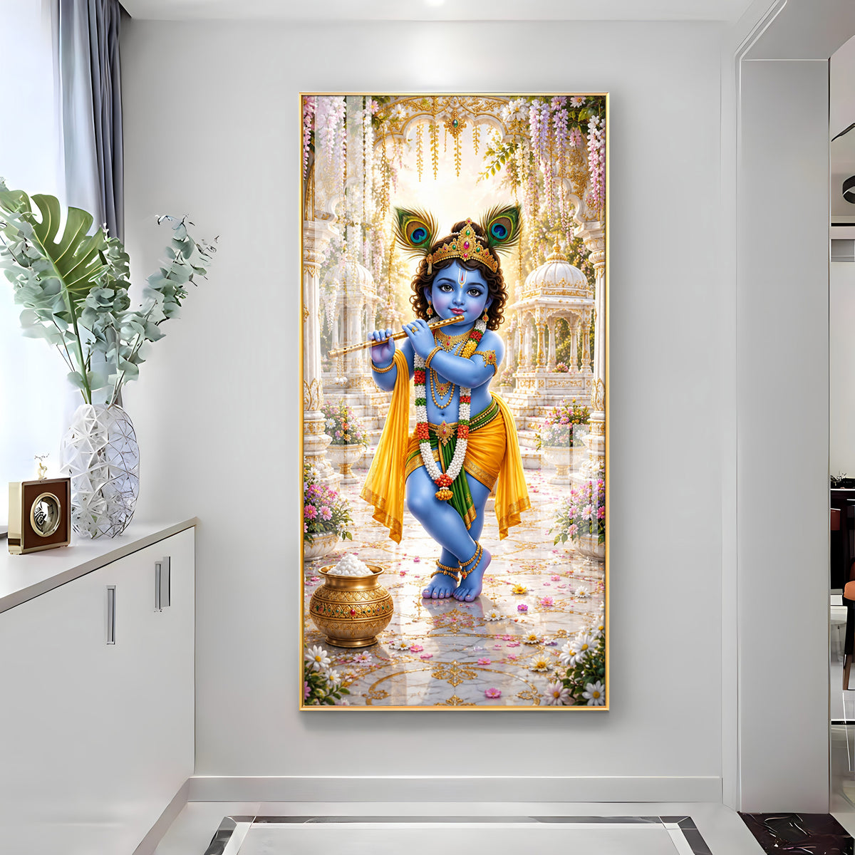Divine Baal Gopal Premium Acrylic Vertical Wall Art