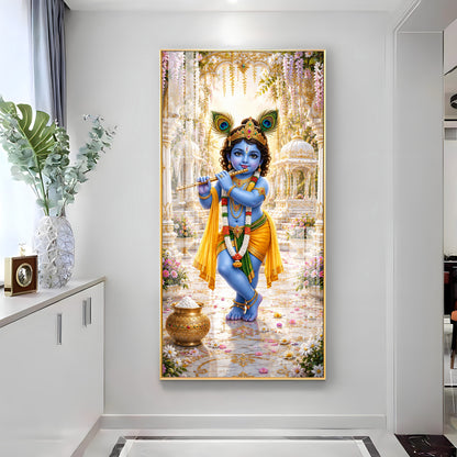 Divine Baal Gopal Premium Acrylic Vertical Wall Art