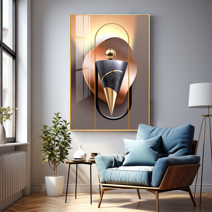 Visualization Of Geometric Premium Acrylic Vertical Wall Art