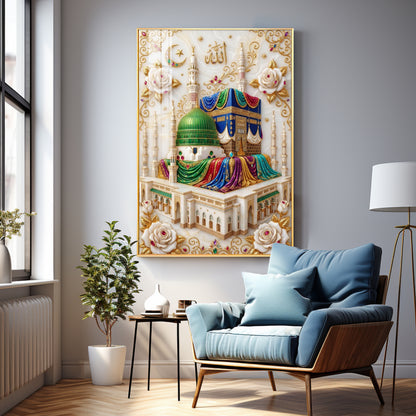 Al-Masjid An-Nabawi Premium Acrylic Vertical Wall Art