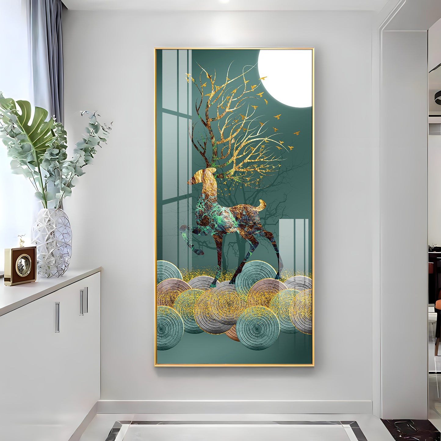 Colorful Deer Premium Acrylic Vertical Wall Art