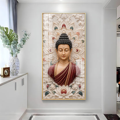 Meditation Buddha Premium Acrylic Vertical Wall Art
