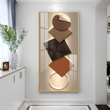 Elegant Geometry Abstract Design Premium Acrylic Vertical Wall Art