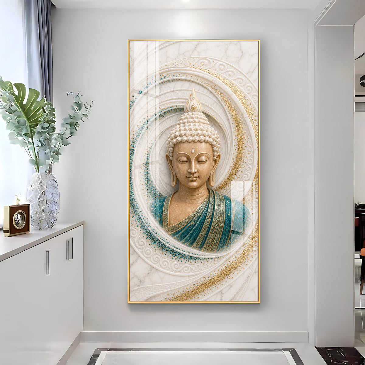 Buddha Spiral Premium Acrylic Vertical Wall Art