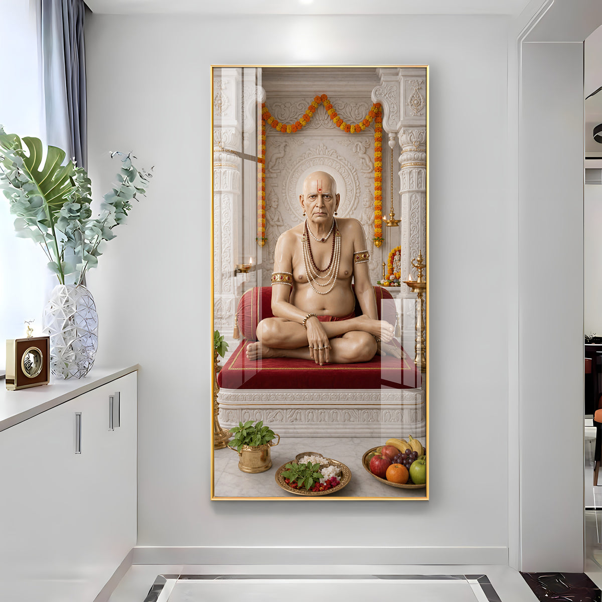 Swami Samarth Premium Acrylic Vertical Wall Art
