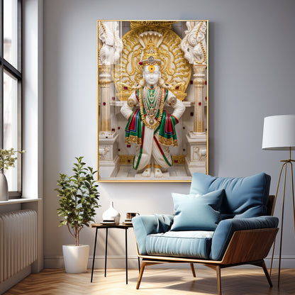 God Swaminarayan Premium Acrylic Vertical Wall Art