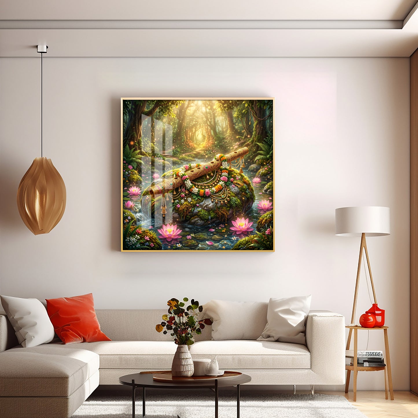 Beautiful Flute Premium Acrylic Square Wall Art