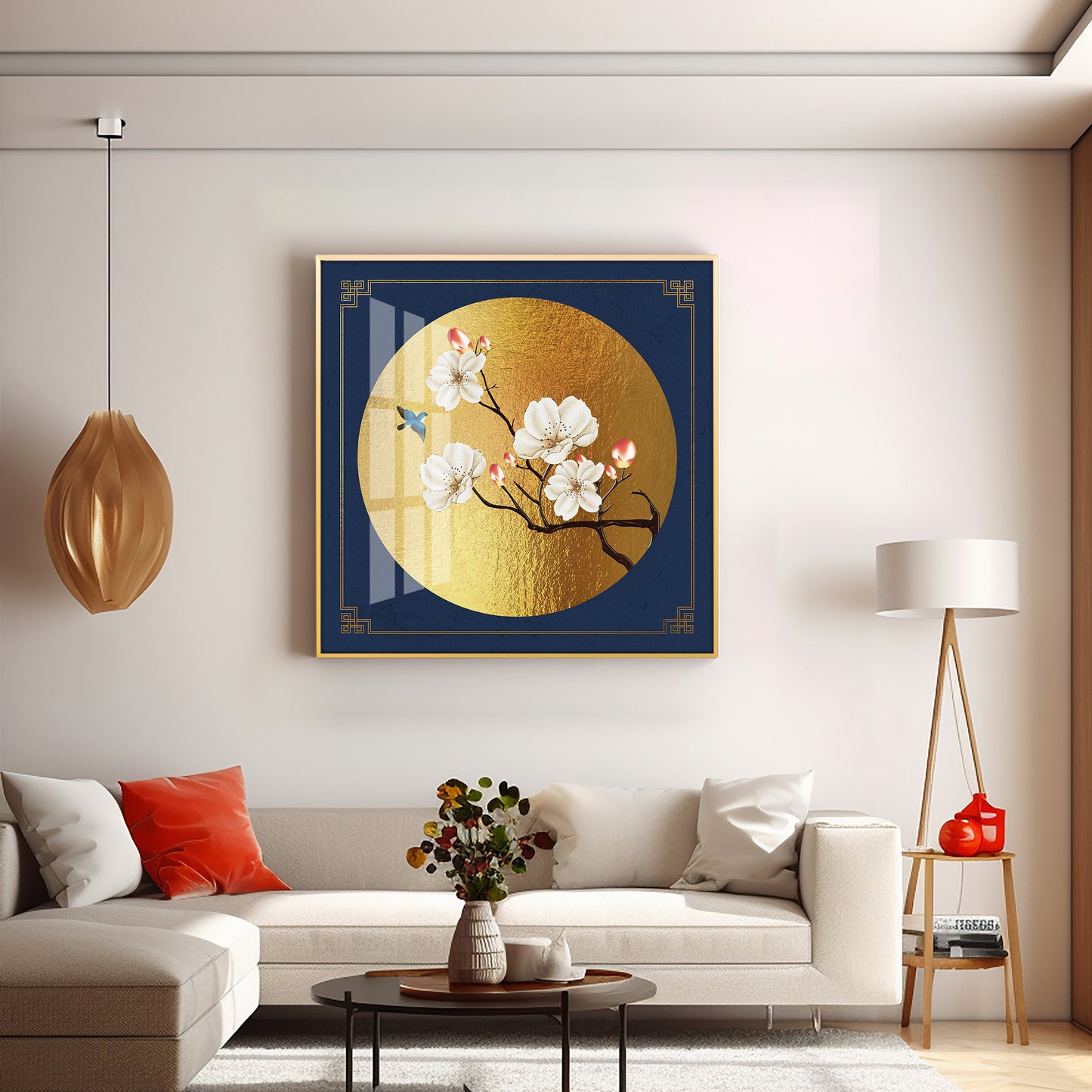 The Blooming Elegance Premium Acrylic Square Wall Art