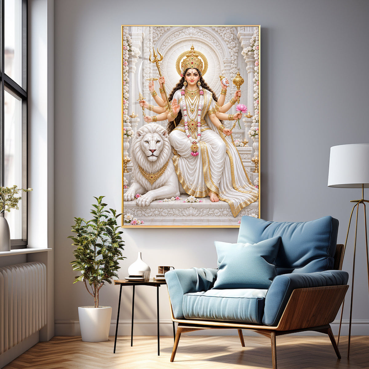 Mata Sherawali Premium Acrylic Vertical Wall Art