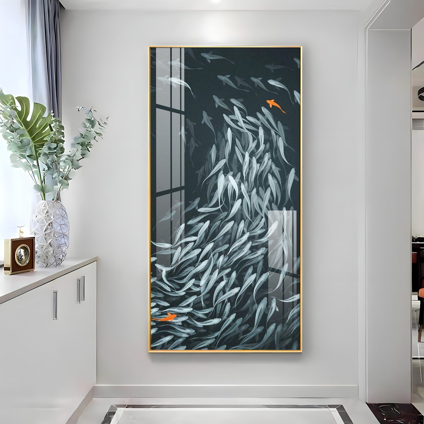 Fish Aquatic Harmony Premium Acrylic Vertical Wall Art