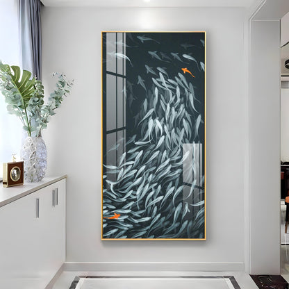 Fish Aquatic Harmony Premium Acrylic Vertical Wall Art