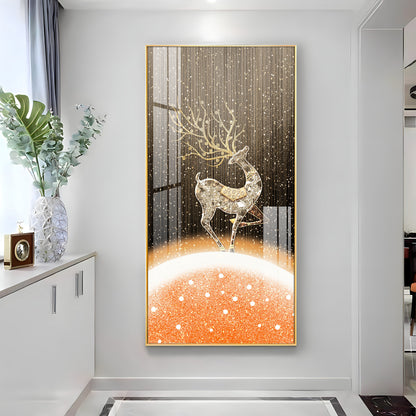 Tranquil Deer Portrait Premium Acrylic Vertical Wall Art