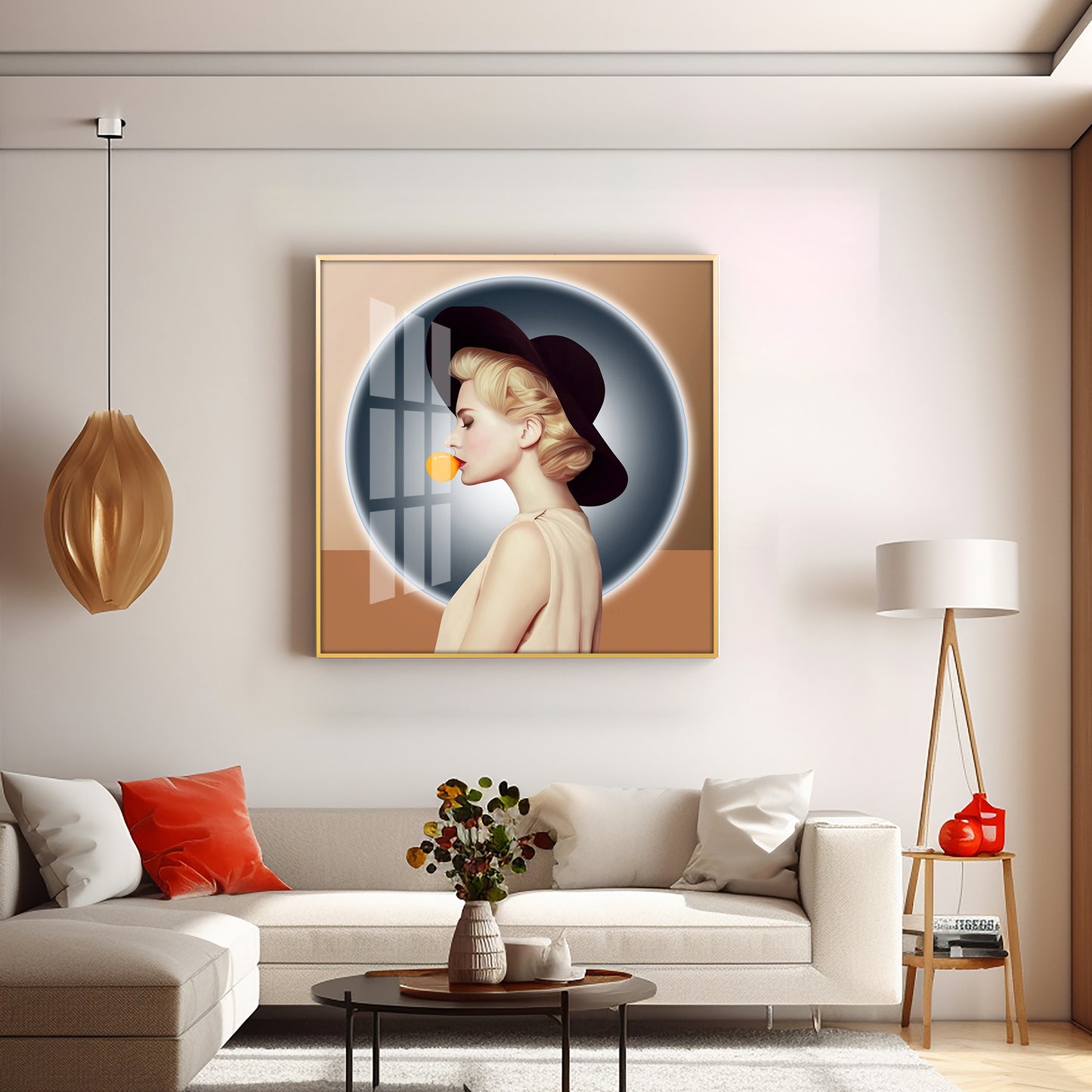 Modern Woman Premium Acrylic Square Wall Art