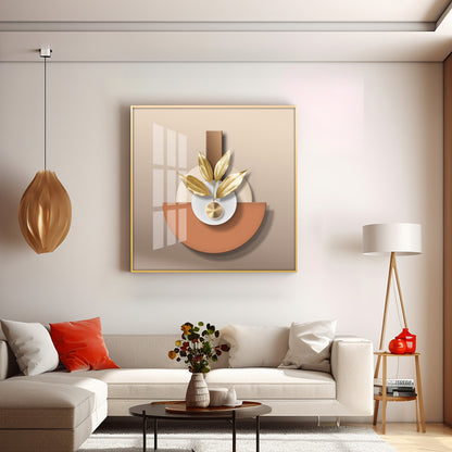 Leafy Luxe Vase Premium Acrylic Square Wall Art