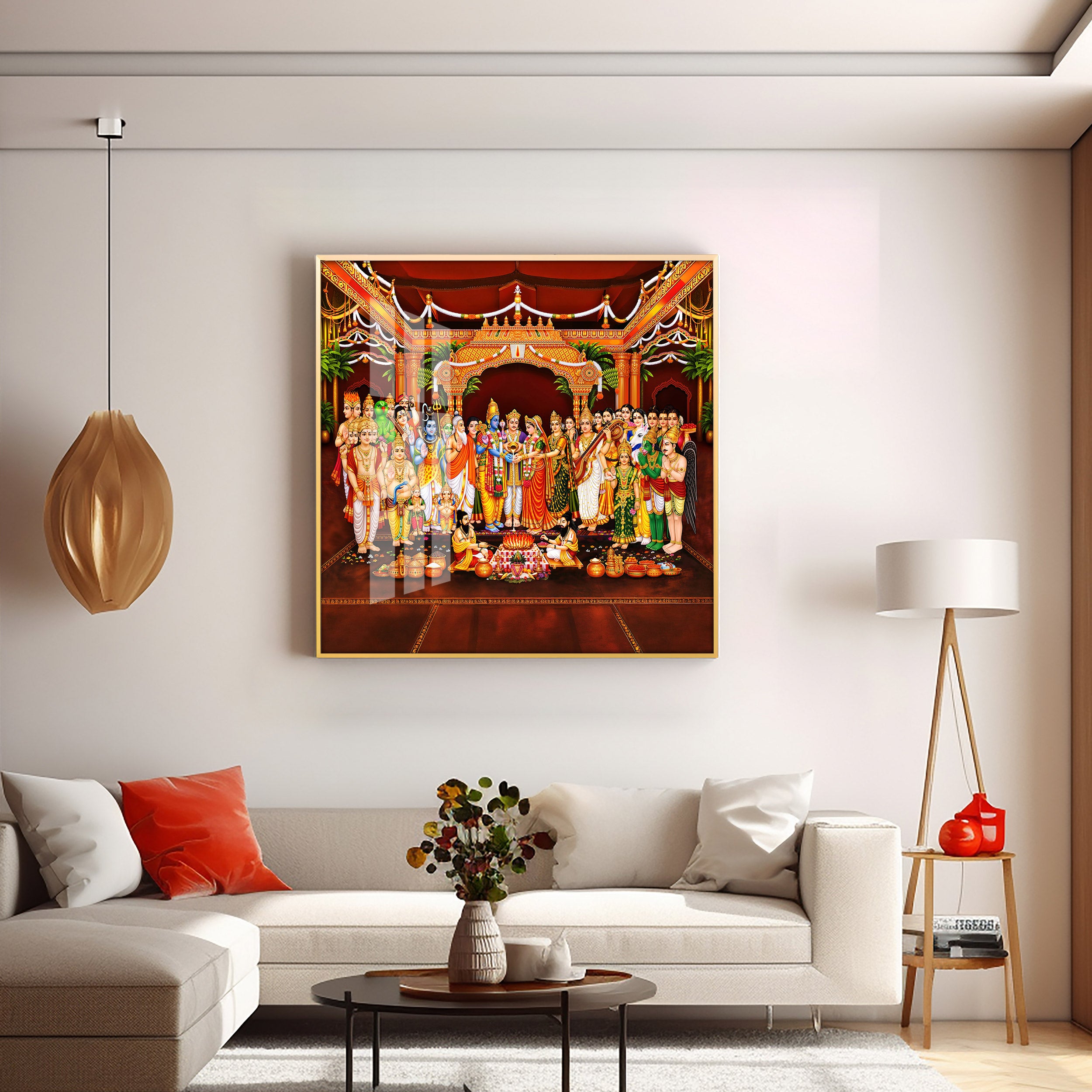 Srinivasa Kalyanam Premium Acrylic Square Wall Art