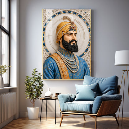 Divine Guru Gobind Singh Ji Premium Acrylic Vertical Wall Art