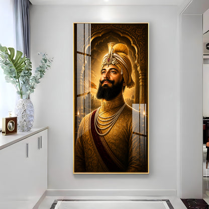 Spiritual Guru Gobind Singh Ji Premium Acrylic Vertical Wall Art