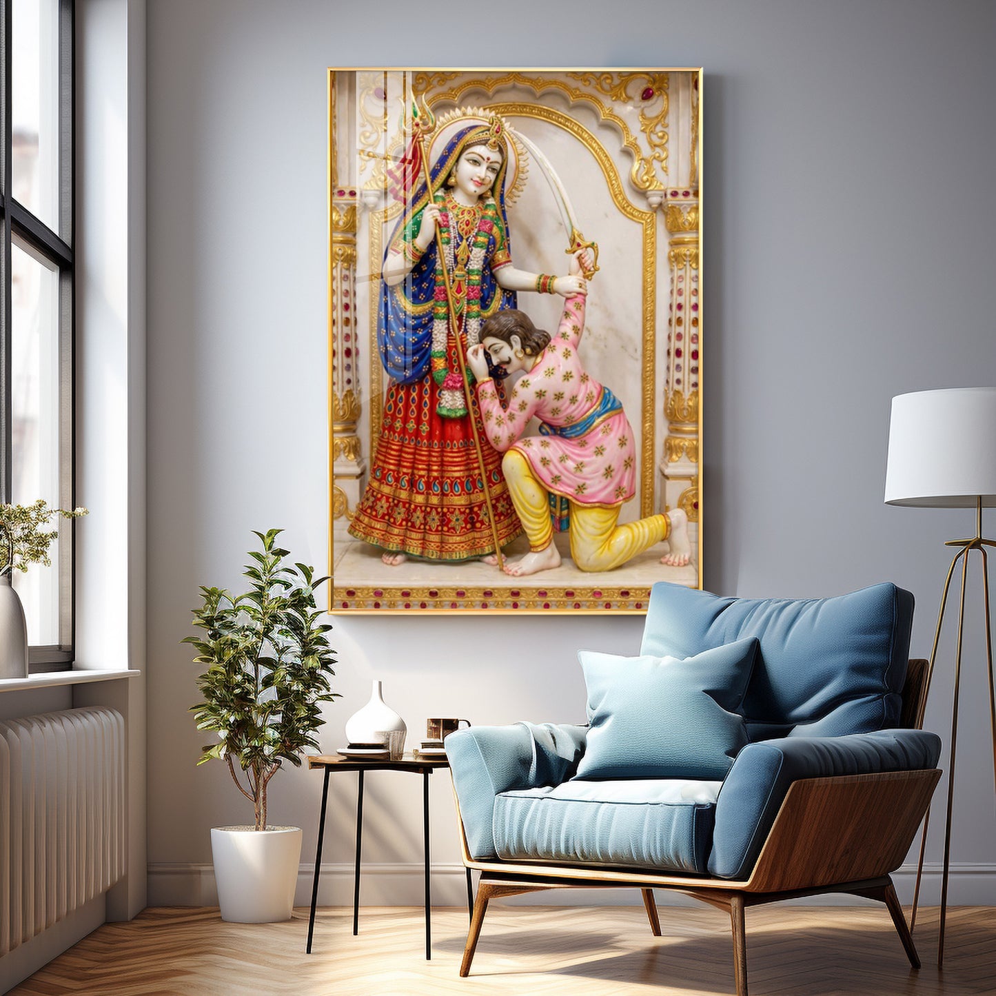 Hindu goddess Khodiyar Mata Premium Acrylic Vertical Wall Art