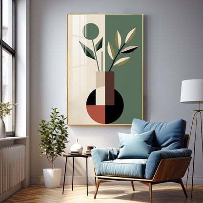 Verdant Floral Fusion Premium Acrylic Vertical Wall Art