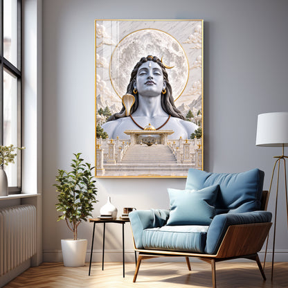 Adiyogi Shiva Premium Acrylic Vertical Wall Art