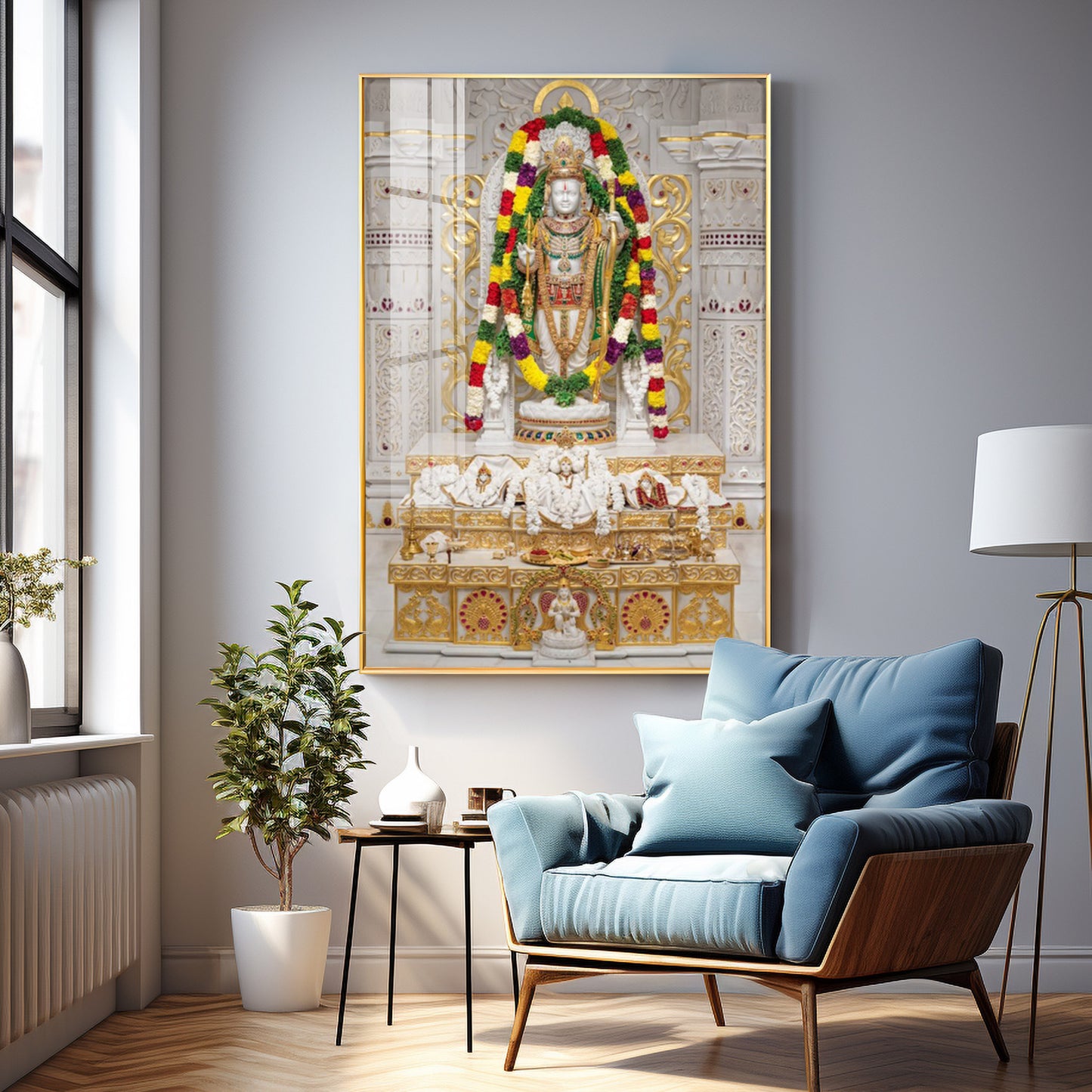 Divine Ram Lalla Premium Acrylic Vertical Wall Art