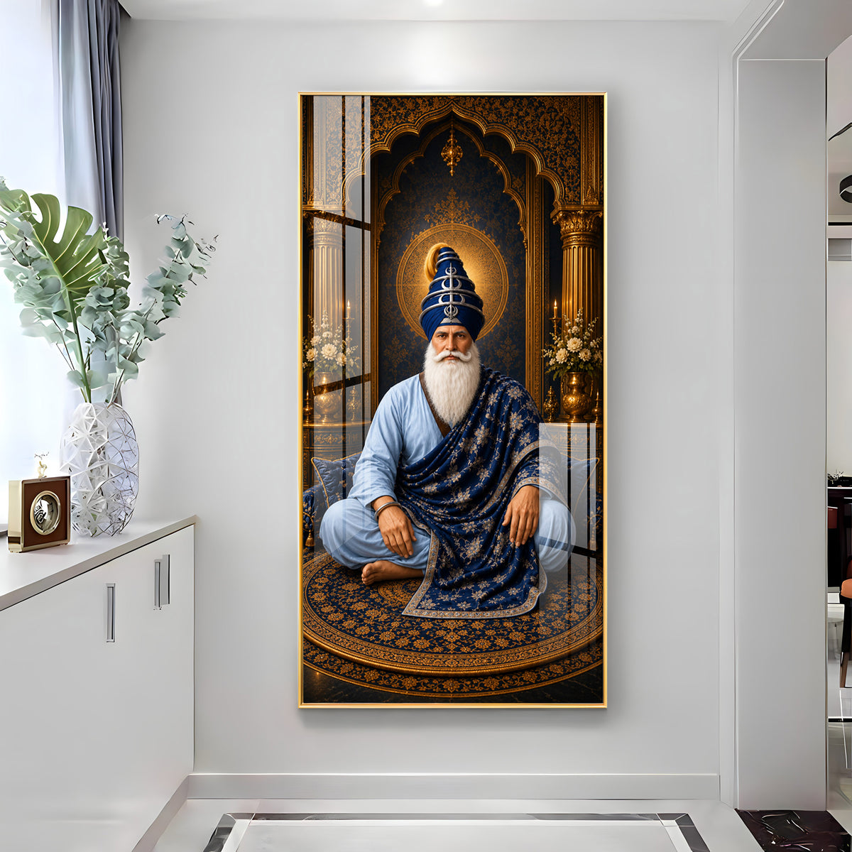 Spiritual Guru Hargobind Ji Premium Acrylic Vertical Wall Art