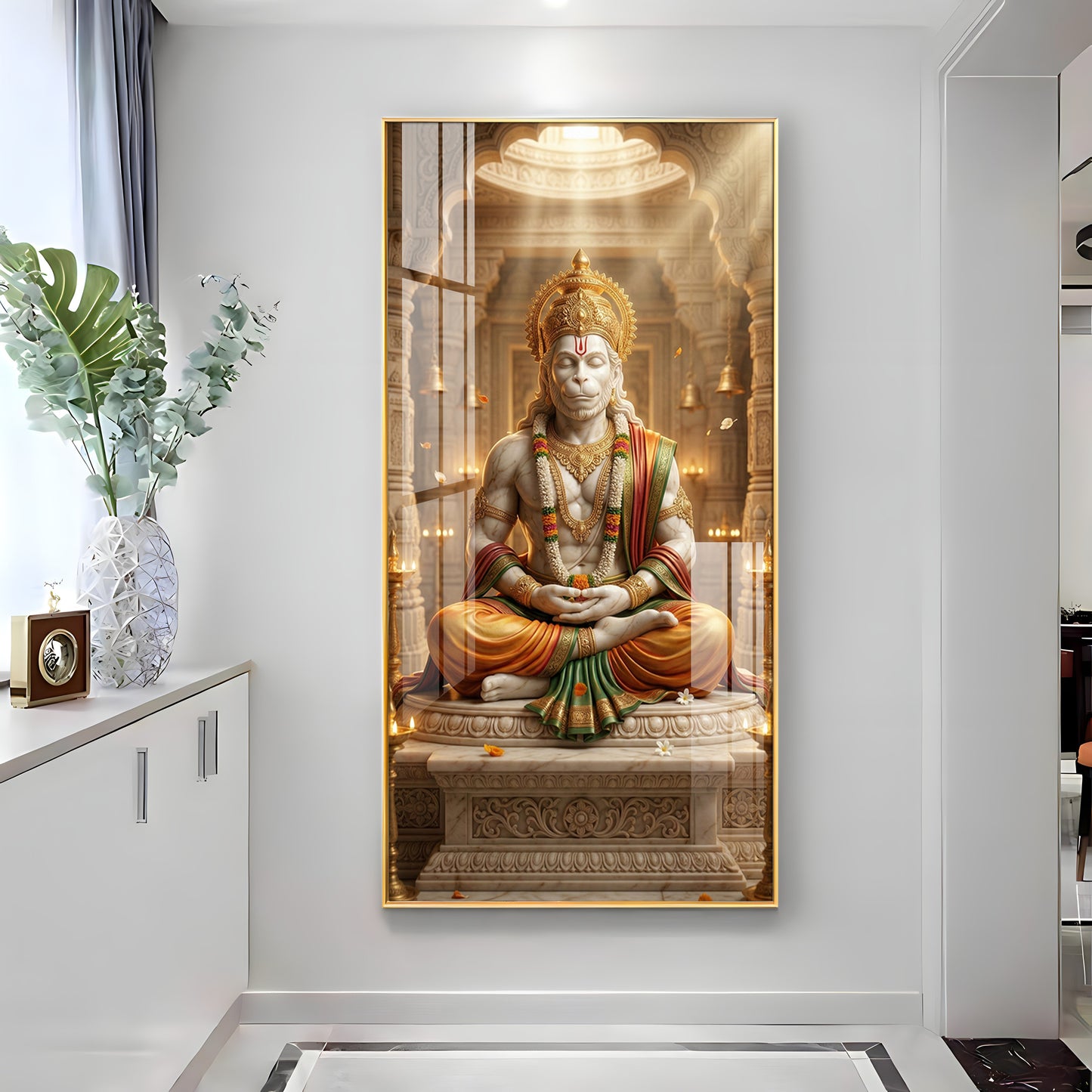 Divine Hanuman Ji Essence Premium Acrylic Vertical Wall Art