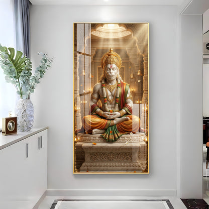 Divine Hanuman Ji Essence Premium Acrylic Vertical Wall Art