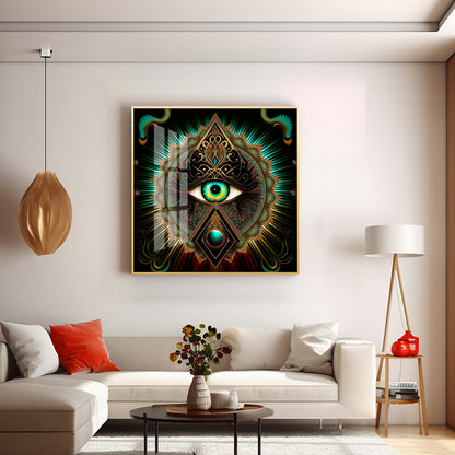 All-Seeing Eye Premium Acrylic Square Wall Art