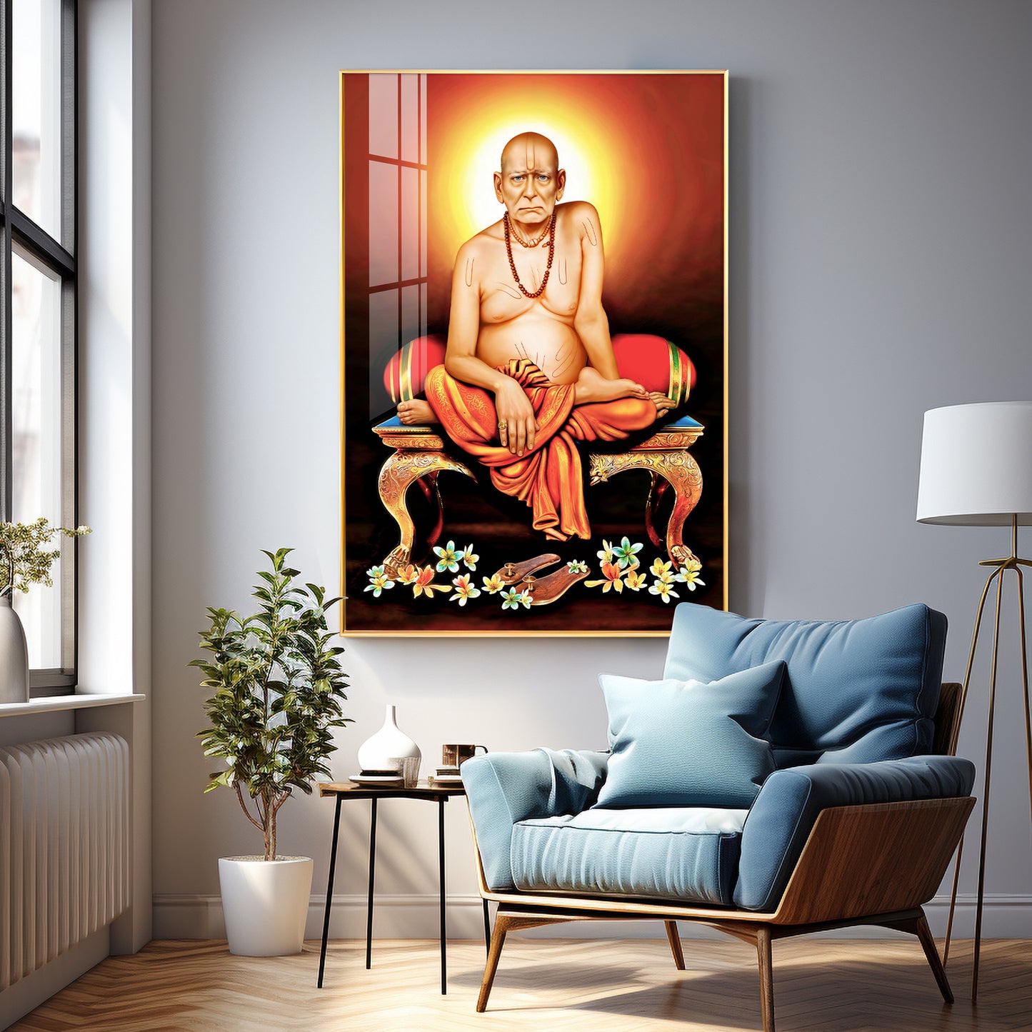 Portrait of Shri Swami Samartha Premium Vertical Acrylic Wall Art
