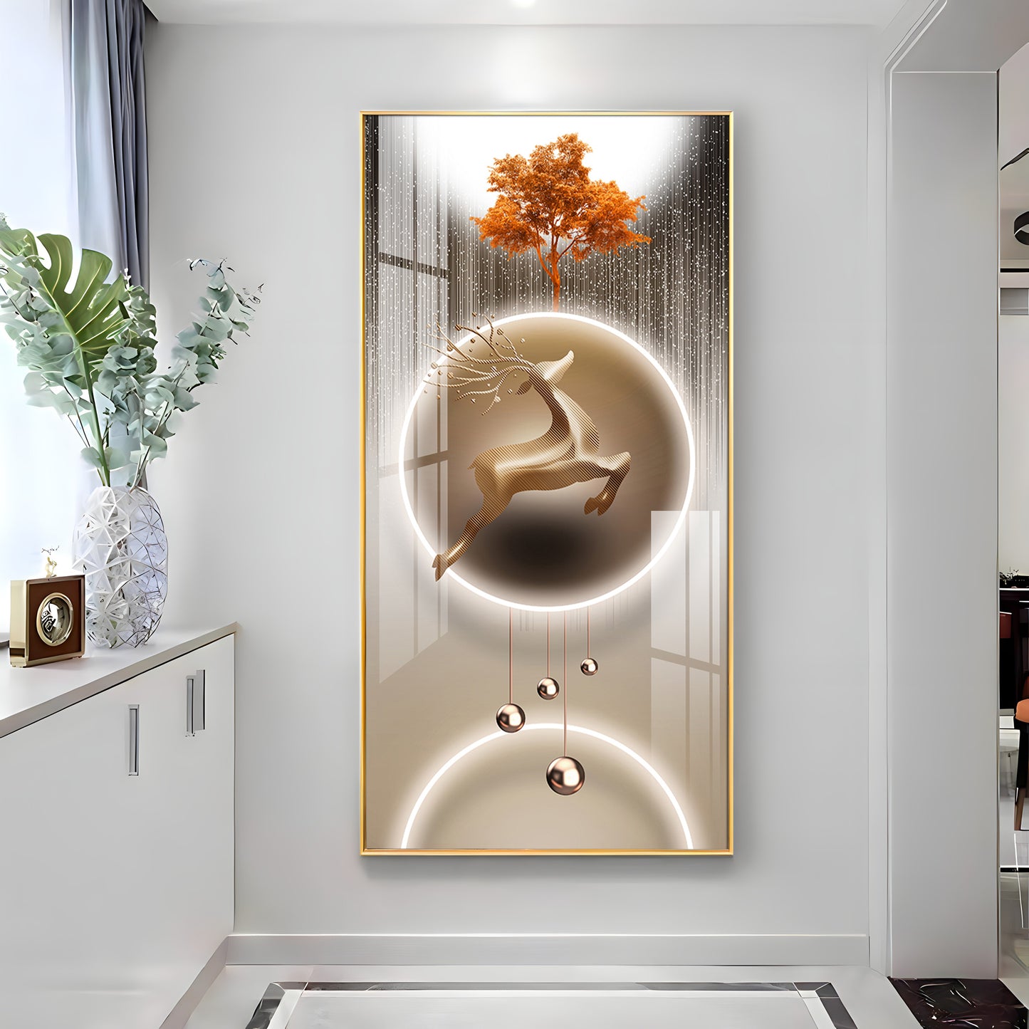 Deerly Decorated Premium Acrylic Vertical Wall Art