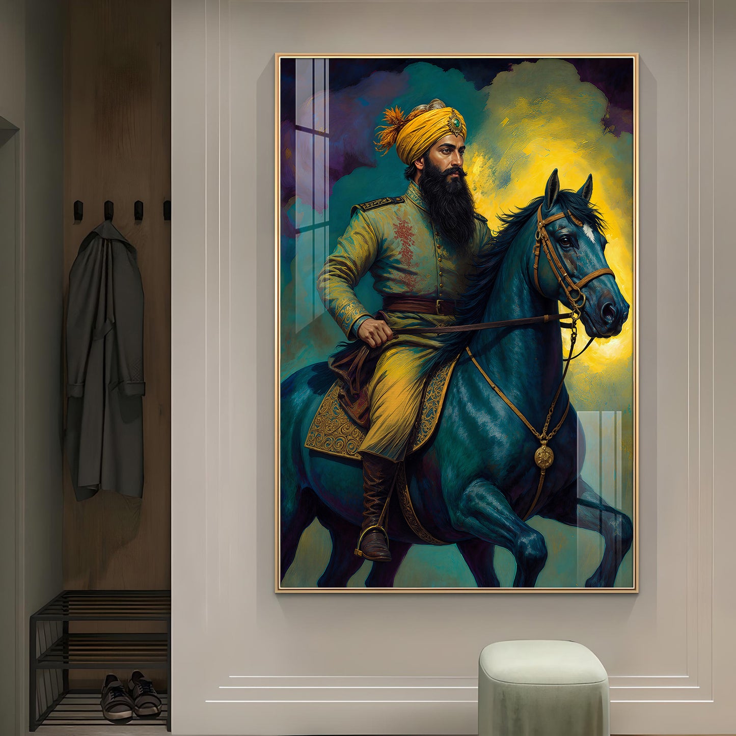 Sikh Warrior Premium Acrylic Vertical Wall Art