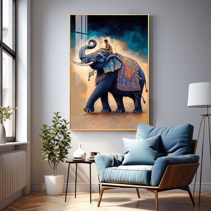 Decorated Asian Elephant Premium Acrylic Wall Art