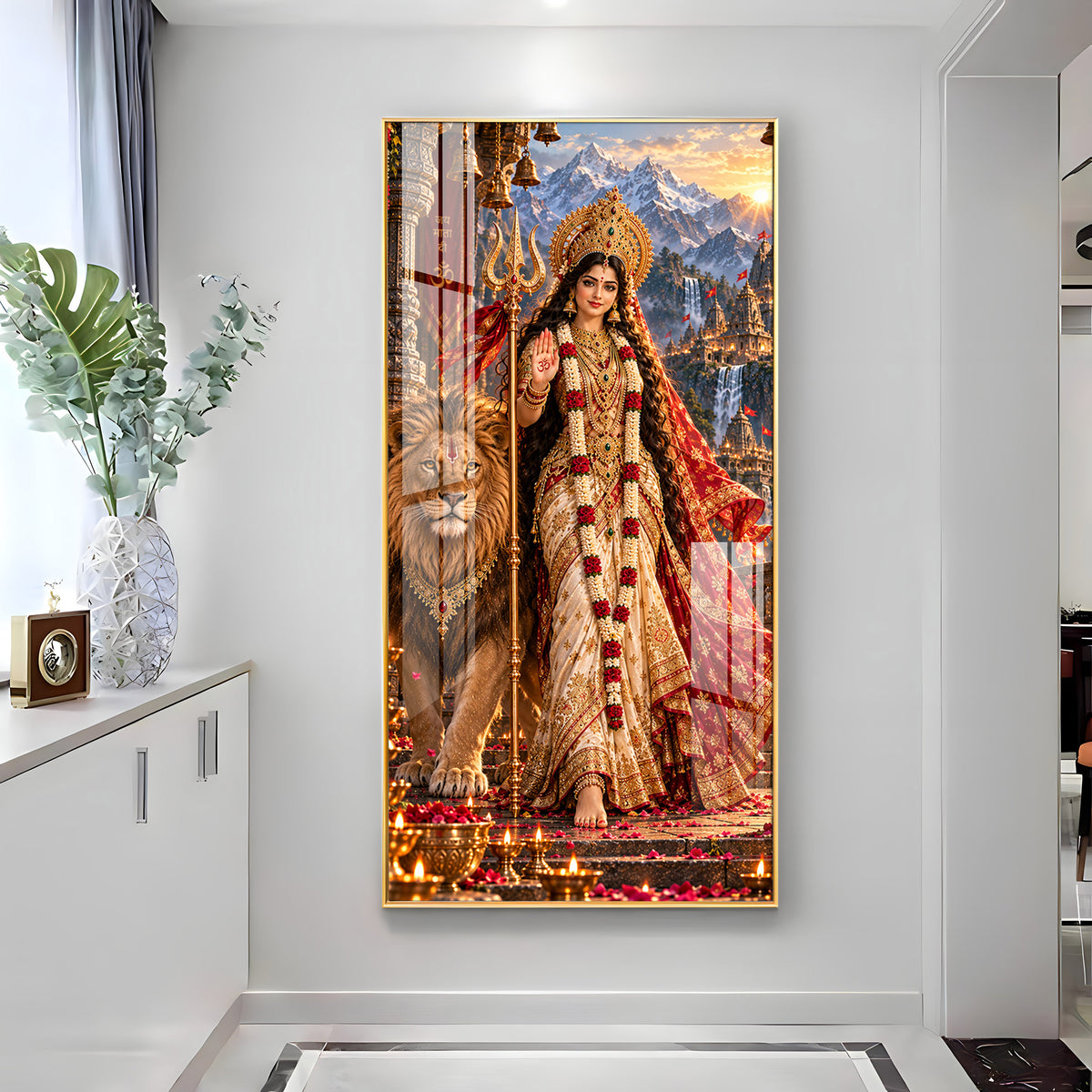 Maa Ambe Premium Acrylic Vertical Wall Art