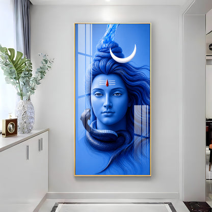 Divine Shiv Premium Acrylic Vertical Wall Art