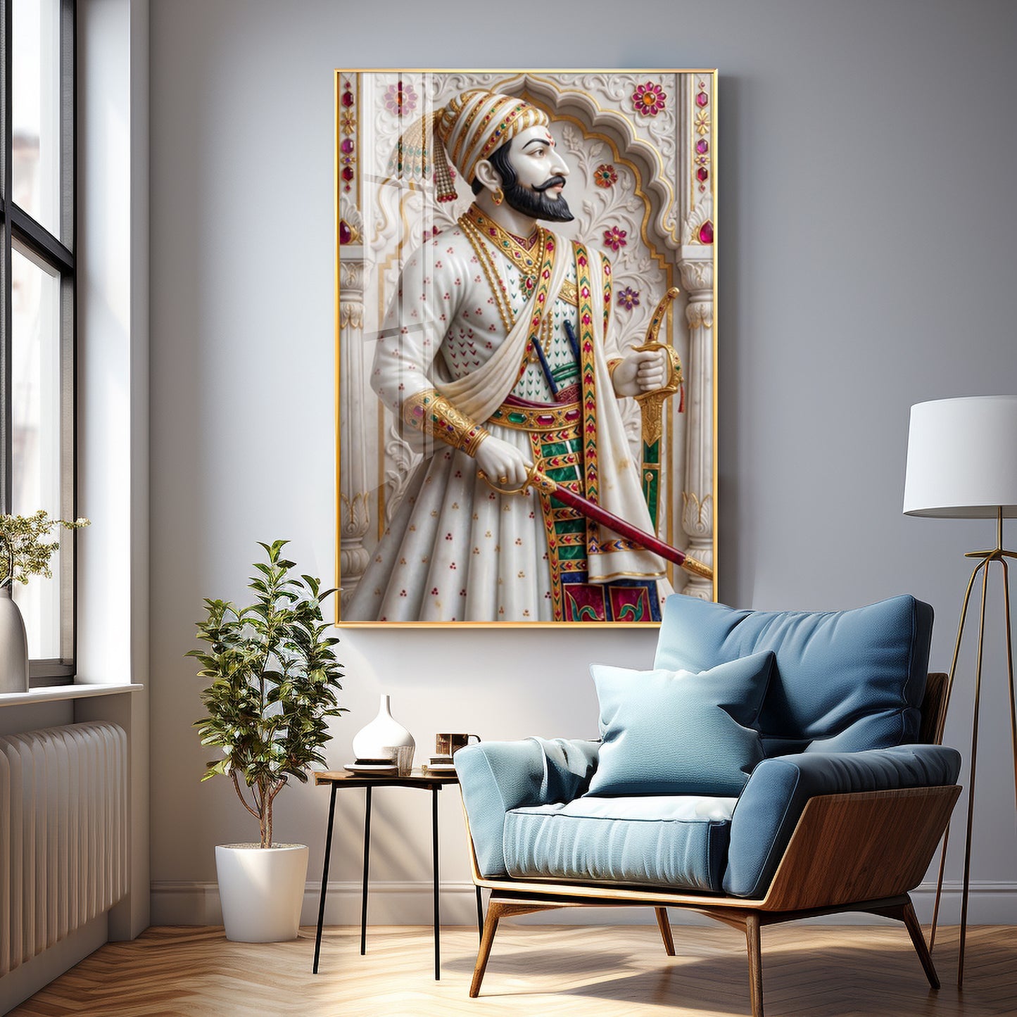 Royal Lagacy of Shivaji Maharaj Premium Acrylic Vertical Wall Art